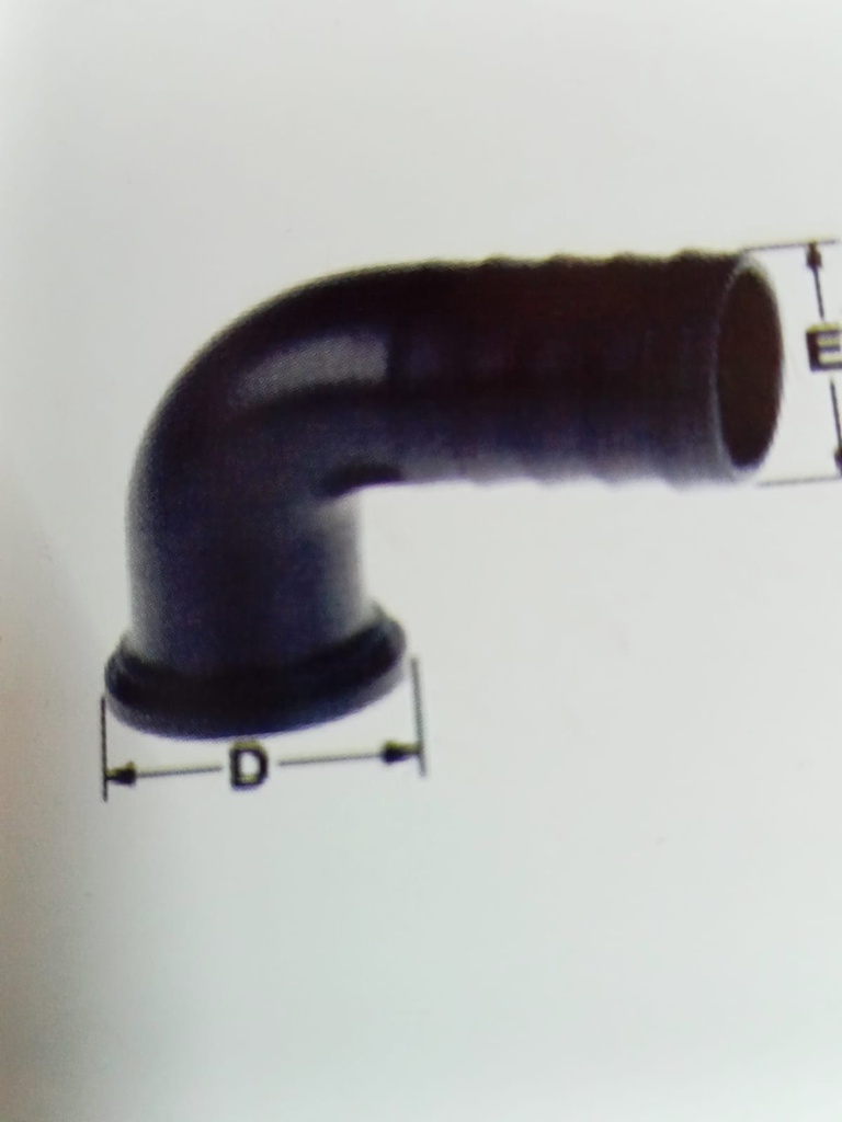 8013300 CONEXIÓN CODO 90° TOPE PLANO        1 1/4 A 1 1/4 PLASTICO